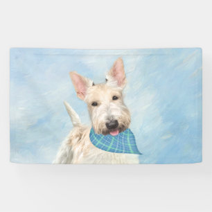 Scottish Terrier Wheaten Dog Painting Original Art Banner