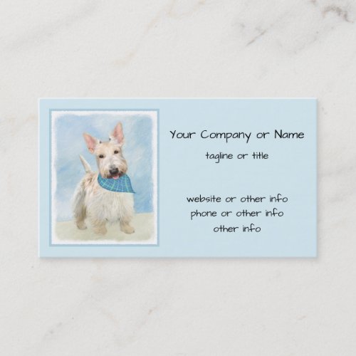 Scottish Terrier Wheaten Dog Painting Original Art Business Card