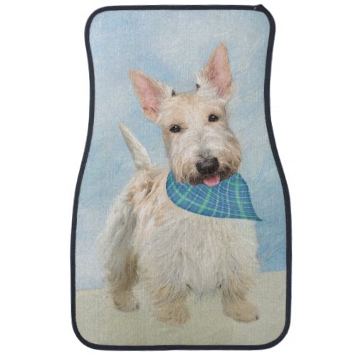 Scottish Terrier Wheaten Dog Painting Original Art Car Floor Mat