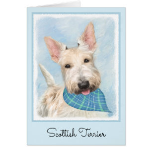 Scottish Terrier Wheaten Dog Painting Original Art Cards