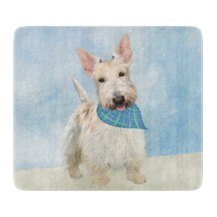 Scottish Terrier Wheaten Dog Painting Original Art Cutting Board