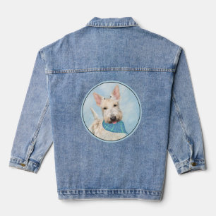 Scottish Terrier Wheaten Dog Painting Original Art Denim Jacket