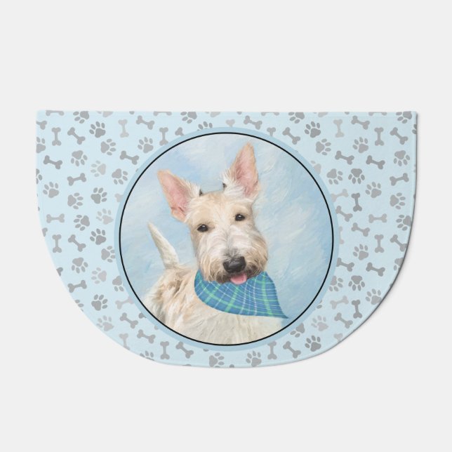 Scottish Terrier Wheaten Dog Painting Original Art Doormat (Front)