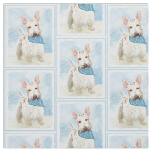 Scottish Terrier Wheaten Dog Painting Original Art Fabric