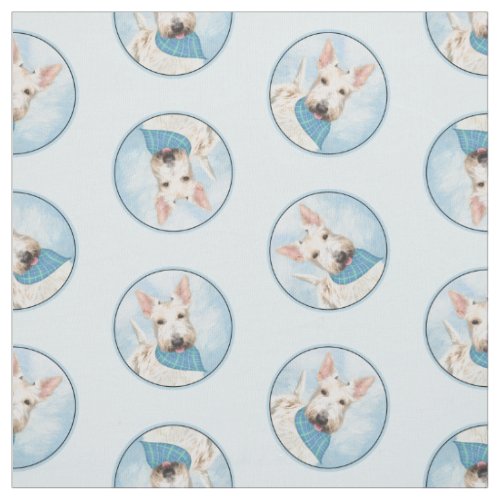 Scottish Terrier Wheaten Dog Painting Original Art Fabric