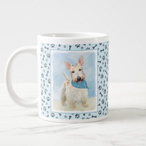 Scottish Terrier Wheaten Dog Painting Original Art Giant Coffee Mug