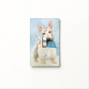 Scottish Terrier Wheaten Dog Painting Original Art Light Switch Cover
