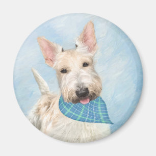 Scottish Terrier Wheaten Dog Painting Original Art Magnet
