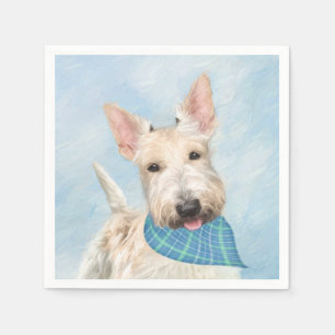 Scottish Terrier Wheaten Dog Painting Original Art Napkins