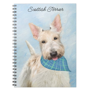 Scottish Terrier Wheaten Dog Painting Original Art Notebook