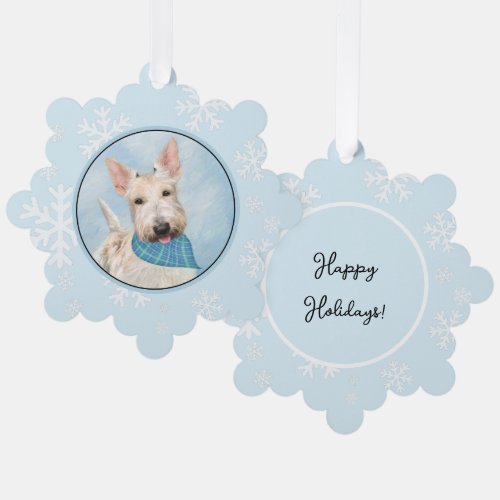 Scottish Terrier Wheaten Dog Painting Original Art Ornament Card