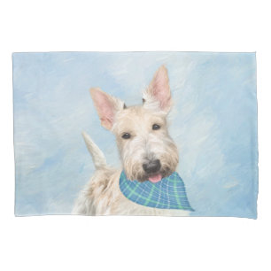 Scottish Terrier Wheaten Dog Painting Original Art Pillow Case
