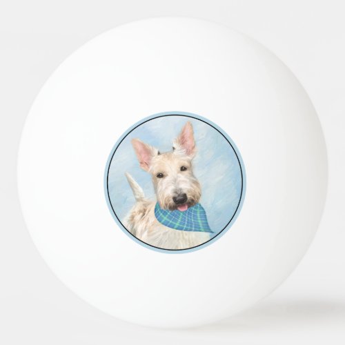 Scottish Terrier Wheaten Dog Painting Original Art Ping Pong Ball