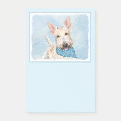 Scottish Terrier Wheaten Dog Painting Original Art Post_it Notes