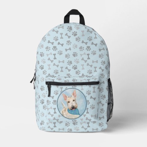 Scottish Terrier Wheaten Dog Painting Original Art Printed Backpack