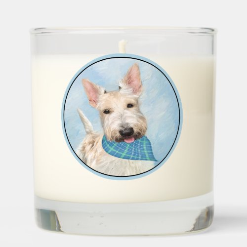 Scottish Terrier Wheaten Dog Painting Original Art Scented Candle