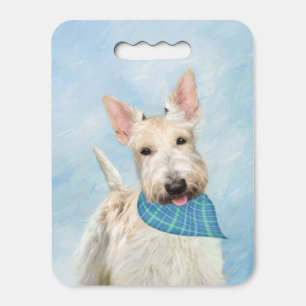Scottish Terrier Wheaten Dog Painting Original Art Seat Cushion