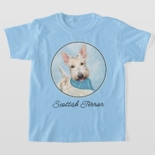 Scottish Terrier Wheaten Dog Painting Original Art T-Shirt