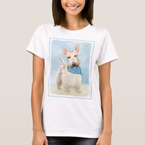Scottish Terrier Wheaten Dog Painting Original Art T_Shirt
