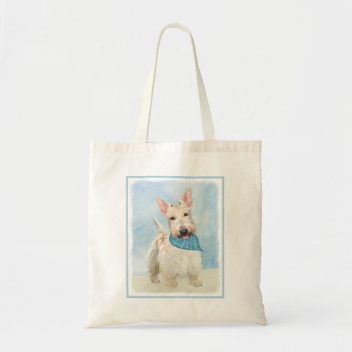 Scottish Terrier Wheaten Dog Painting Original Art Tote Bag
