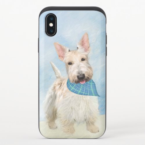 Scottish Terrier Wheaten Dog Painting Original Art iPhone X Slider Case