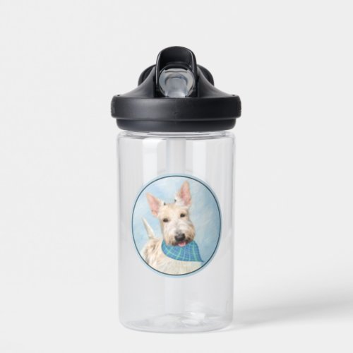 Scottish Terrier Wheaten Dog Painting Original Art Water Bottle
