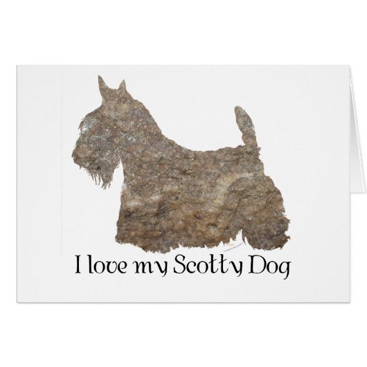 Scottish Terrier Wheaten Silhouette (Front Horizontal)