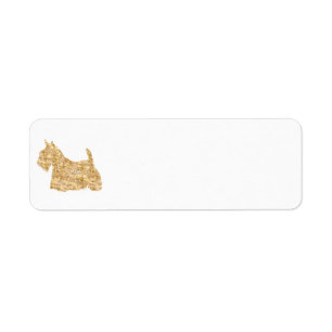 Scottish Terrier Wheaten Silhouette Label