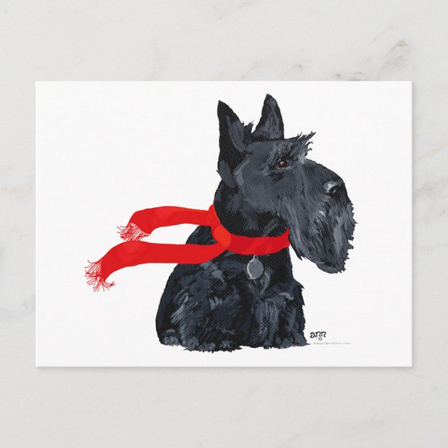 Scottish Terrier Winter Holiday (Front)