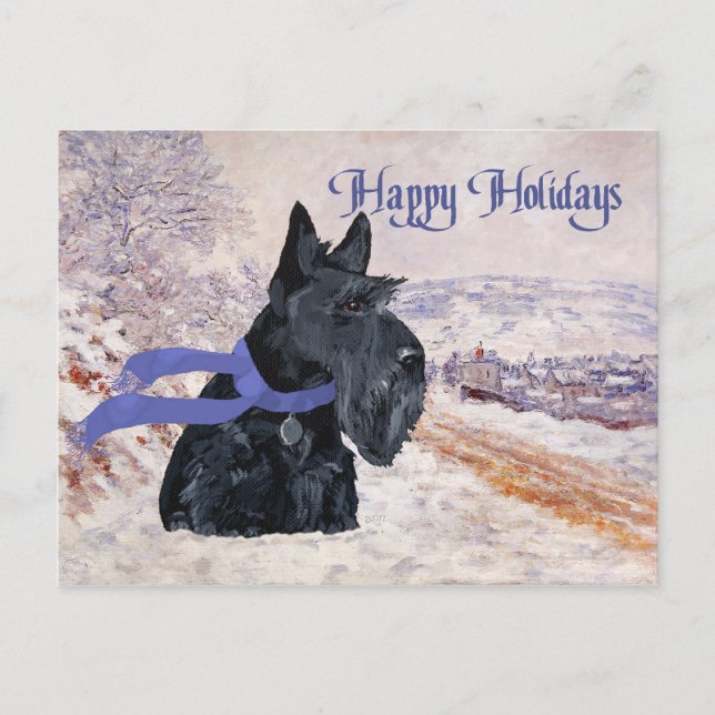 Scottish Terrier Winter Holiday (Front)