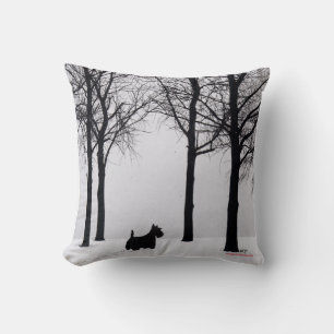 Scottish Terrier Winter Pillow