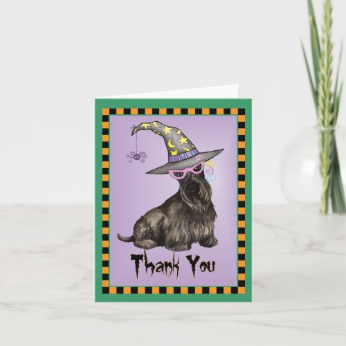 Scottish Terrier Witch Thank You Card
