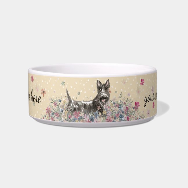 Scottish Terrier with paws Bowl
