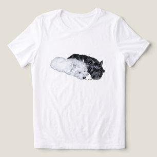 Scottish Terrier with Westie Tri-Blend Shirt