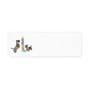 Scottish Terriers Alphabet Blocks Label