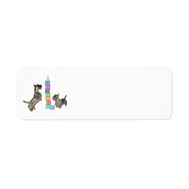Scottish Terriers Alphabet Blocks Label (Front)