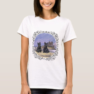 Scottish Terriers at Eilean Donan Castle T-Shirt