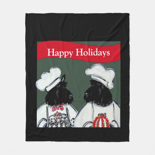 Scottish Terriers     Fleece Blanket (Front)