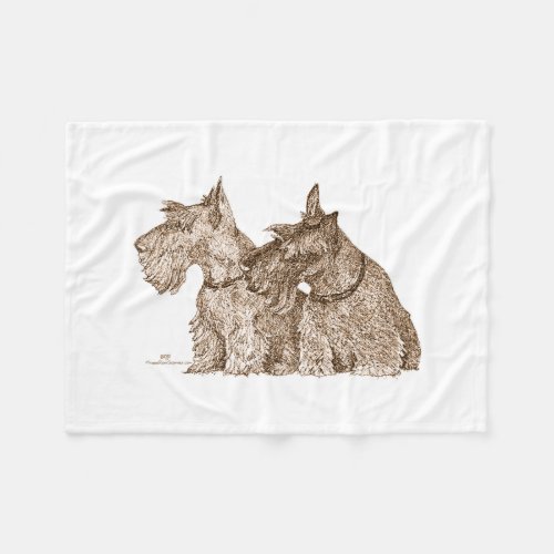 Scottish Terriers Fleece Blanket