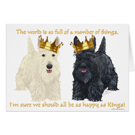 Scottish Terriers Happy Thoughts Cards (Front Horizontal)