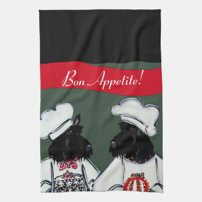 Scottish Terriers      Kitchen Towel (Vertical)