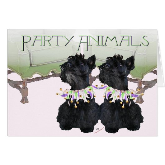 Scottish Terriers Party Animal Cards (Front Horizontal)