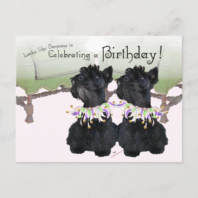Scottish Terriers Party Animal Invitation Postcard (Front)