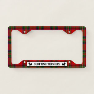 Scottish Terriers Plaid and Your Text License Plate Frame