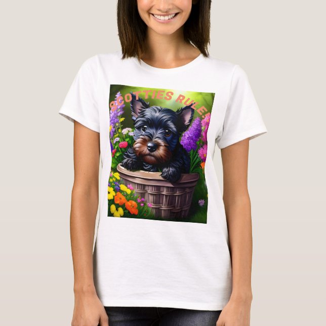 Scottish Terriers Rule! T-Shirt (Front)