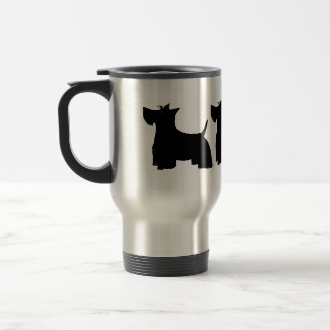 Scottish Terriers Travel Mug (Left)