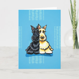 Scottish Terriers Two of a Kind Card