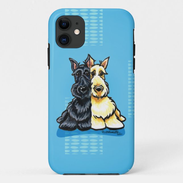 Scottish Terriers Two of a Kind Case-Mate iPhone Case (Back)