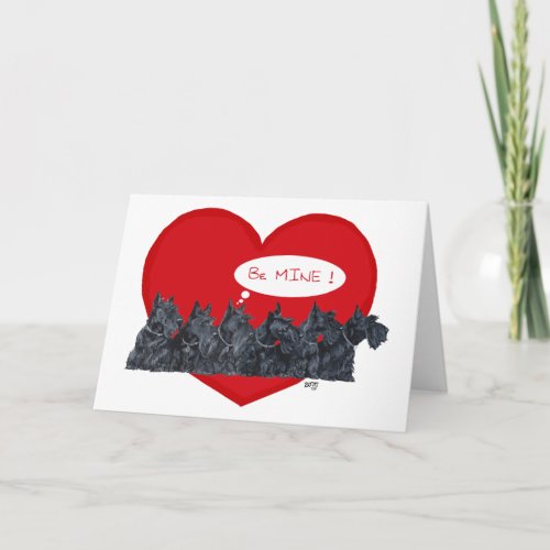 Scottish Terriers Valentine Holiday Card