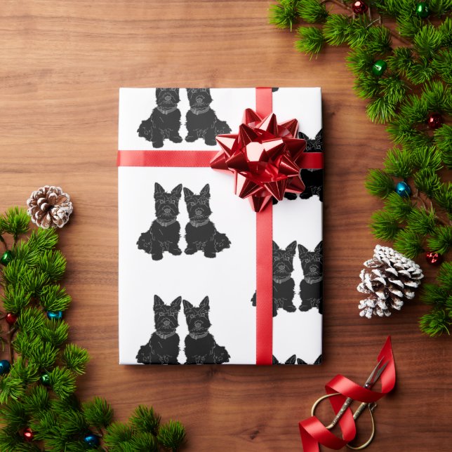 Scottish Terriers  Wrapping Paper (Holiday Gift)